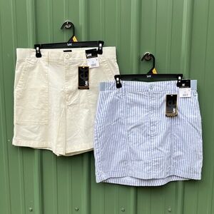 Women’s Lee Skort & Shorts Lightweight Summer 2-Pack Size 14